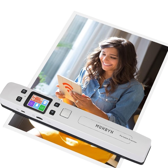 MUNBYN Portable Scanner for Documents Pictures Texts in 1050DPI, Flat Scanning - Picture 1 of 16